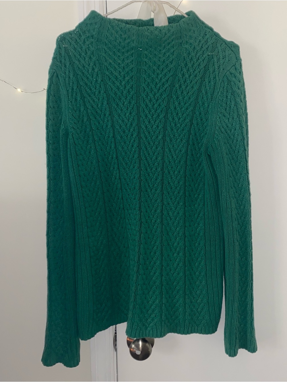 Liz Claiborne Emerald Green Cable Knit Skirt